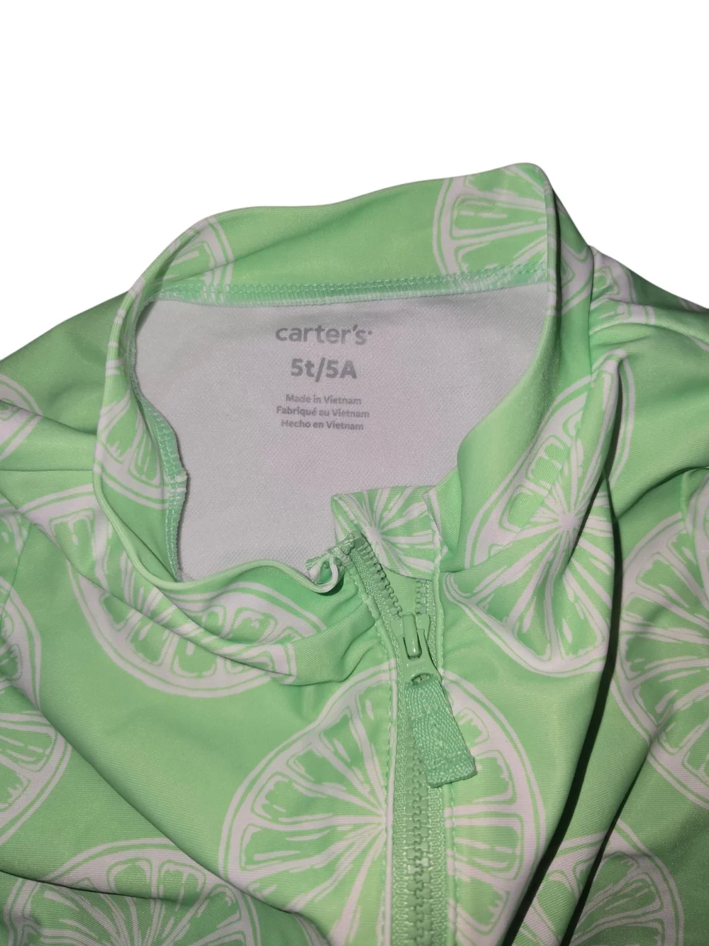 Carter's Mint Green Citrus Print Long Sleeve Rashguard